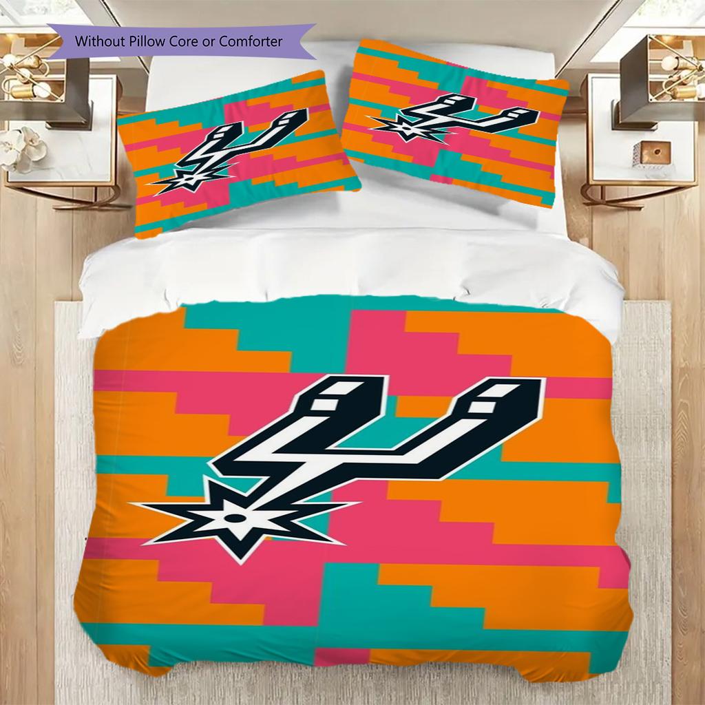 San Antonio Spirit Three-piece set(1 * duvet cover + 2 * pillowcase, without core)Christmas birthday gift Bedding set Duvet cover and pillowcase