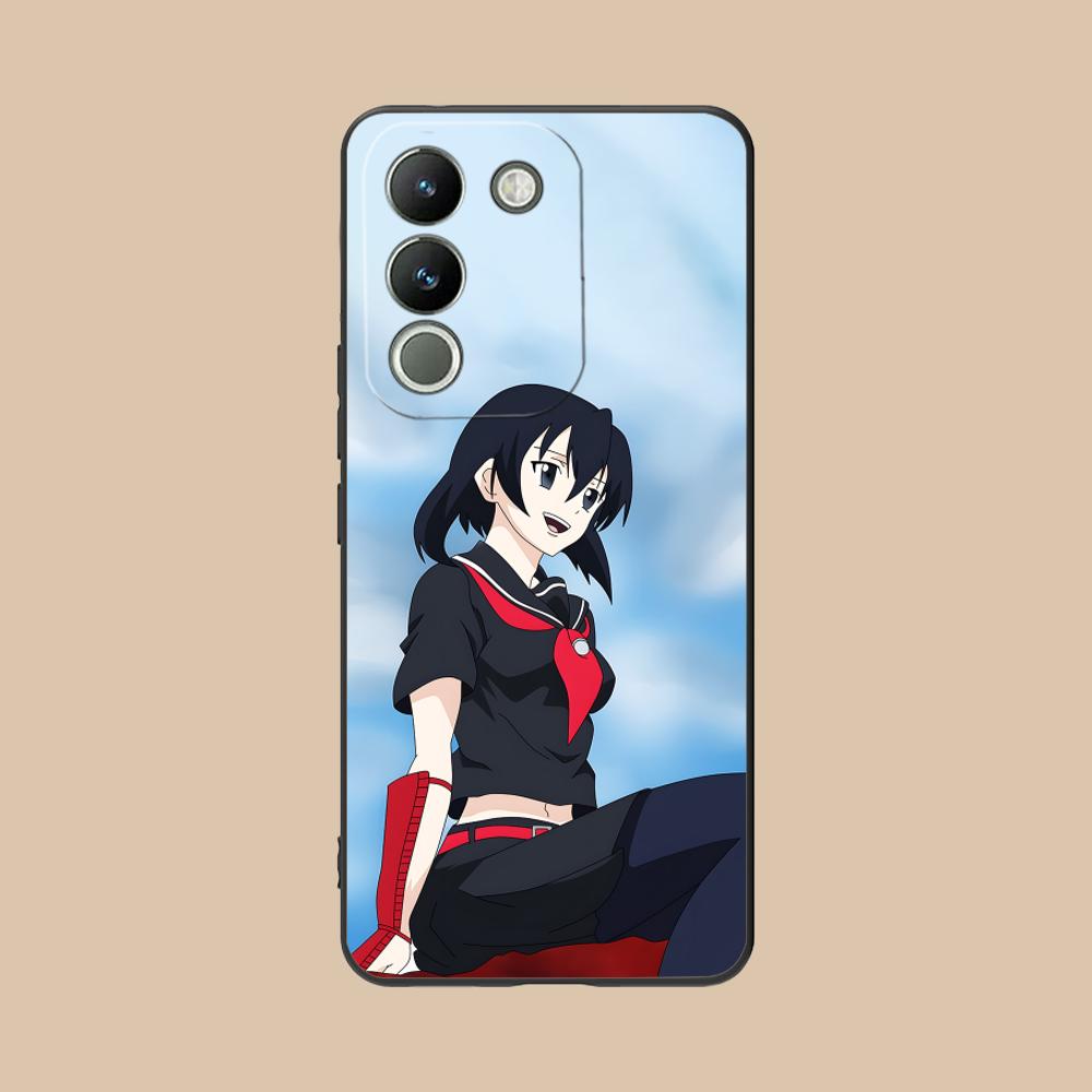 Матовый ТПУ чехол для мобильного телефона Akame Kurome для VIVO V60 V50 V40 V30 V29 V27 V25 V23 Pro Lite 5G Цветной печатный чехол