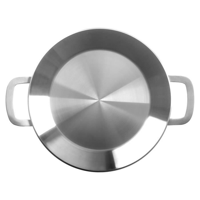 Plat À Paella - IBILI - Triply Energy - 34 Cm - Acier Inoxydable - Aluminium - Induction
