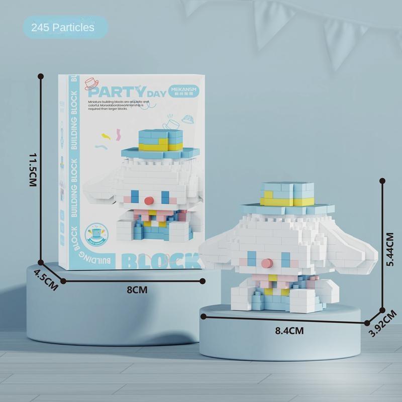 Строительные блоки из микро-бриллиантов с животными для вечеринок, креативные развивающие игрушки для девочек, подарки для детей 6/7/8/10 лет