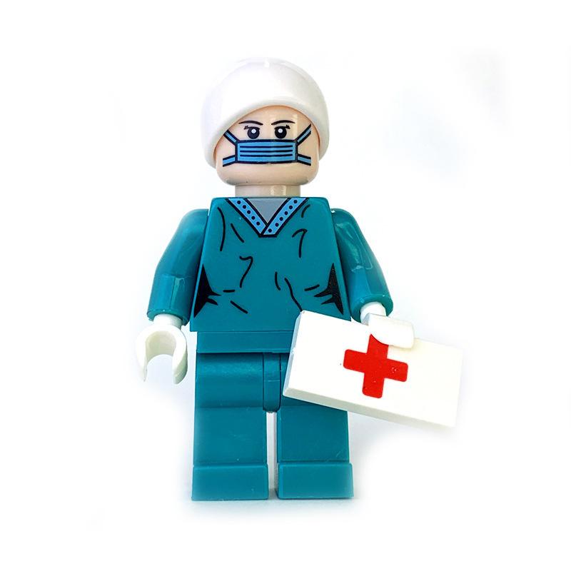 Врачи и медсестры Конструкторы Собери Маленькие Зернистые Фигурки Кукольные Аксессуары Игрушки для Мальчиков и Девочек