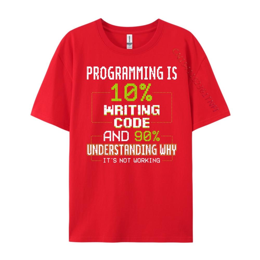 Programming Computer Geek Nerd Humor Saying Programmer White Graphic Tee Man White T Shirt Unisex Funny