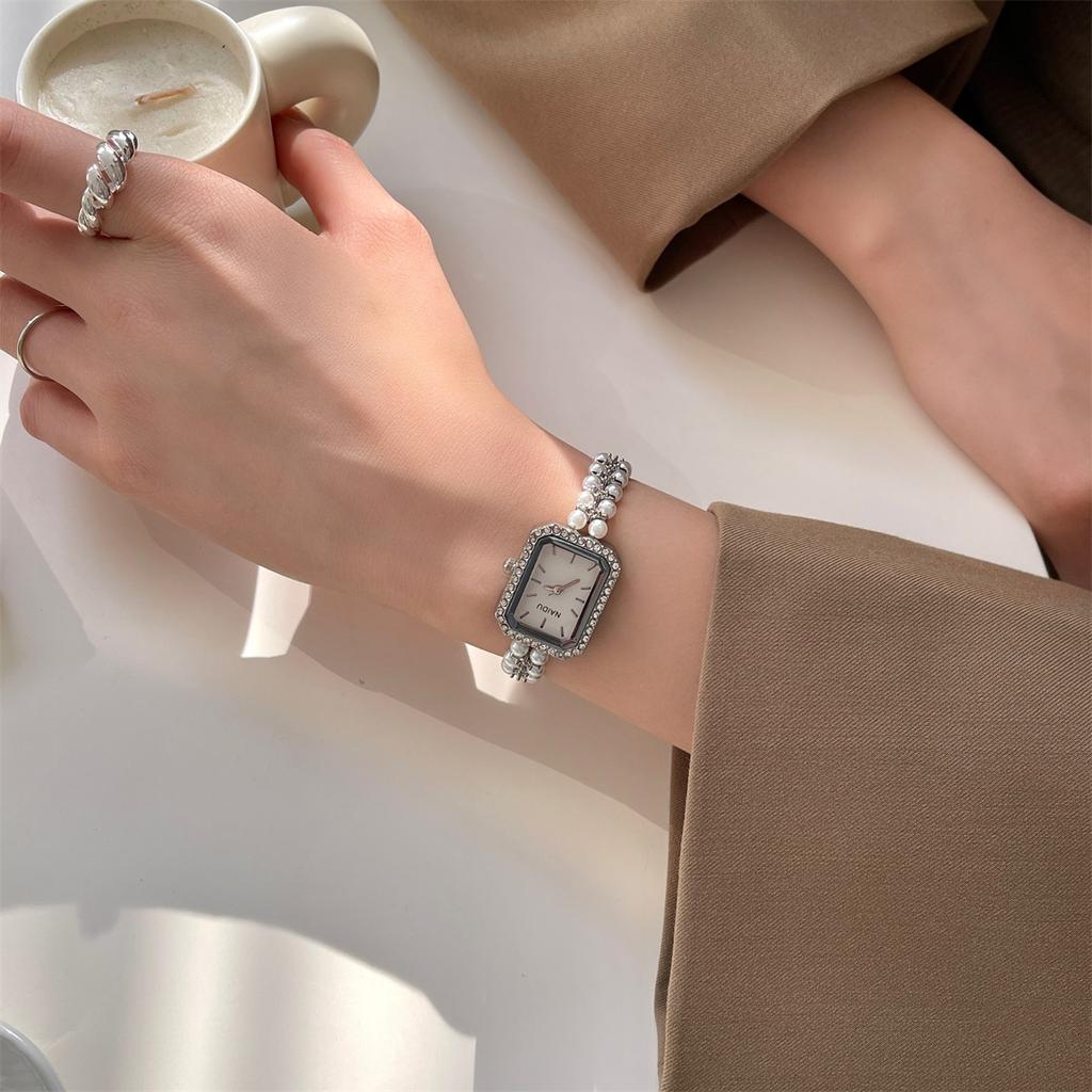 Роскошные женские часы с ремешком, украшенным жемчугом, Женский подарок, Часы-браслет, Модные кварцевые наручные часы, Дропшиппинг, Relojes Para Mujer