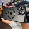 Мужской роскошный магнитный чехол с покрытием Magsafe для iPhone 15 14 13 12 11 Pro Max Plus, противоударный чехол с магнитным беспроводным зарядом
