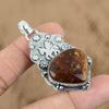 Wedding Gift For Her 925 Silver Natural Golden Pietersite Pendant Unicorn
