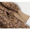 Spring Dresses Female Splicing Straps Thin Knitted Comfort Dress Fashion Versatile Corduroy Floral Dresses