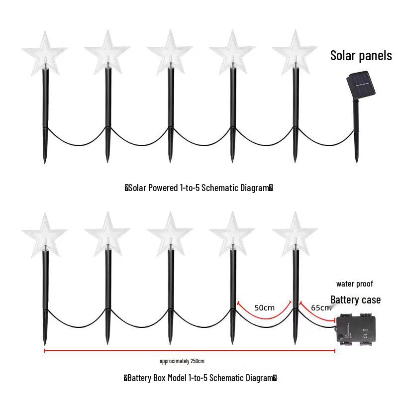 Светодиодные садовые светильники в виде рождественской звезды и снежинки на солнечной батарее