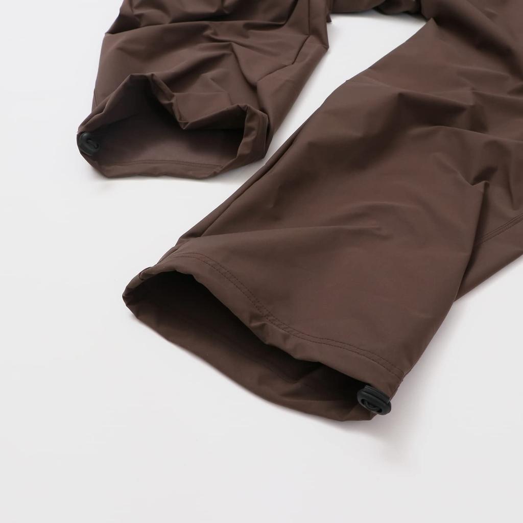 Champion Men's Stretch Water-Repellent One-Point Logo Long Pants, Brown, Size XL, C3-YSD03