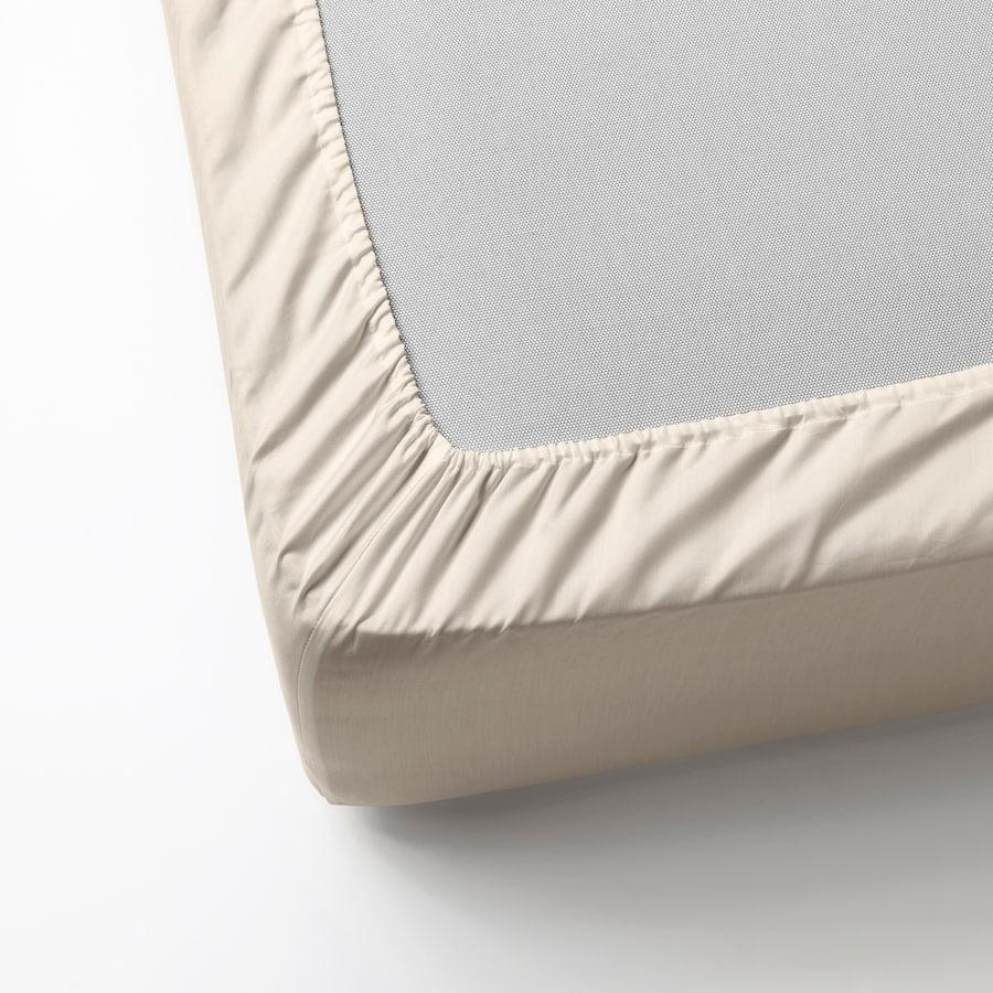 Fitted Sheet Beige, DVALA Fitted Sheet Beige (80 X 200 Cm), IKEA