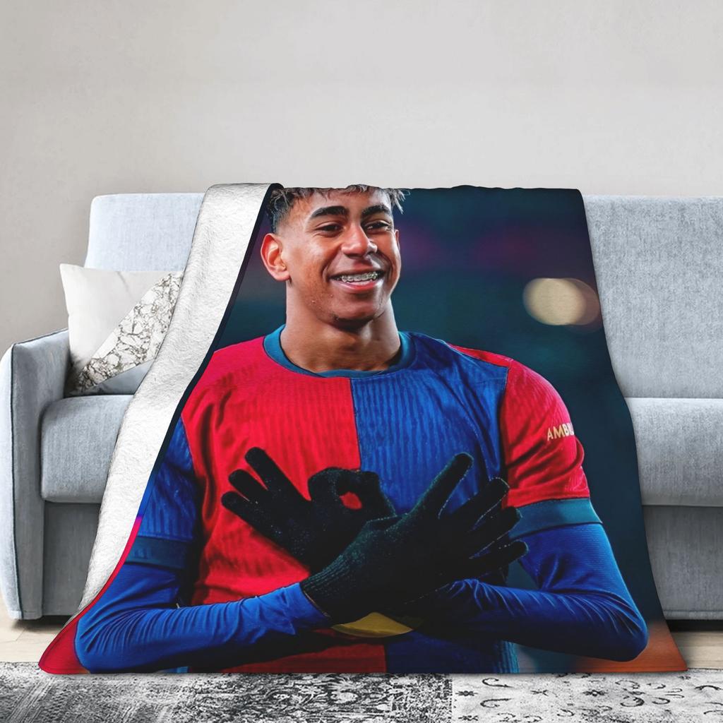Ламин Ямаль Одеяла Футбол Футбол Фланелевое Новинка Теплое Плед для Дома Ресторана Текстильный Декор