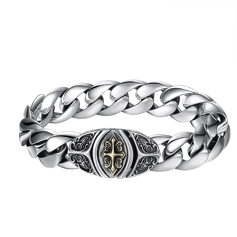 JMXD-Высококачественный мужской персонализированный панк-простой глянцевый браслет на танк, хипстерский хип-хоп серебряная цепочка в подарок