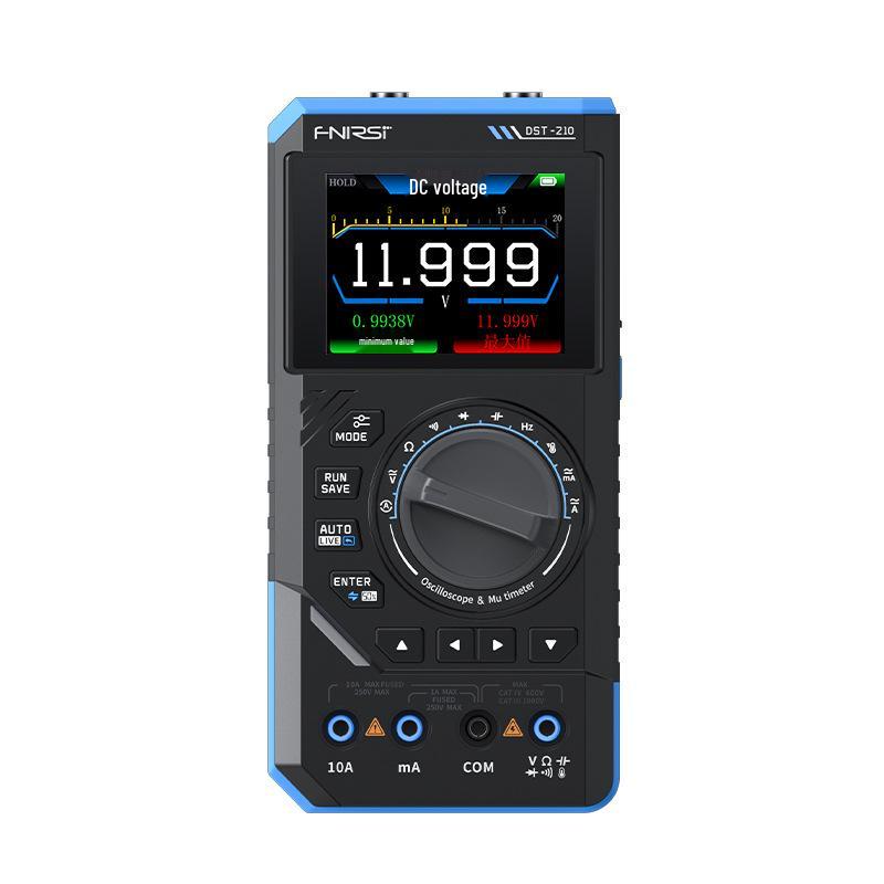 FNIRSI DST210 Цифровой мультиметр 3-в-1: Осциллограф и генератор сигналов, 4,5 разряда, полоса пропускания 10 МГц