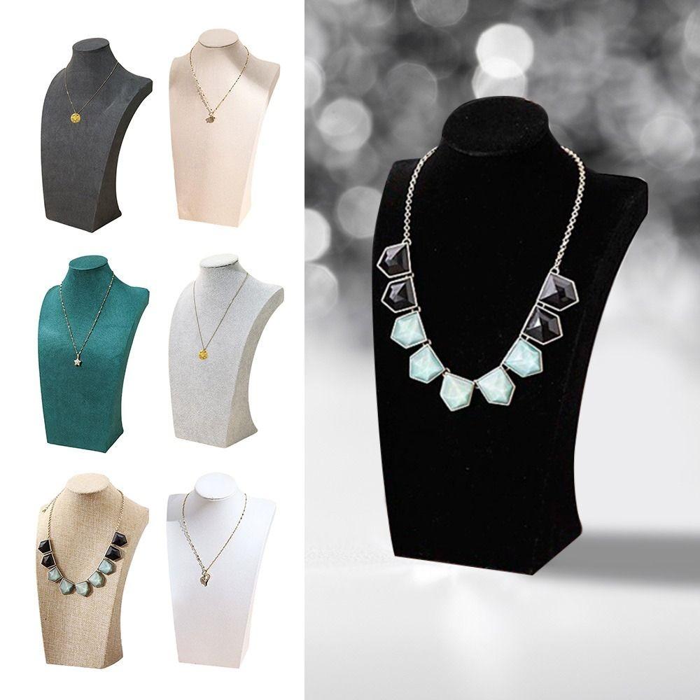 Neck Mold Necklace Display Stand Human Shape Ornament Holder Portable Mannequin Bust Jewelry Show