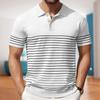 New Men'S Polo Shirt Made Of Pure Cotton With Dropped Shoulders High-Quality Loose Fit For Fitness Versatile For Daily Exercise Short Sleeved Casual