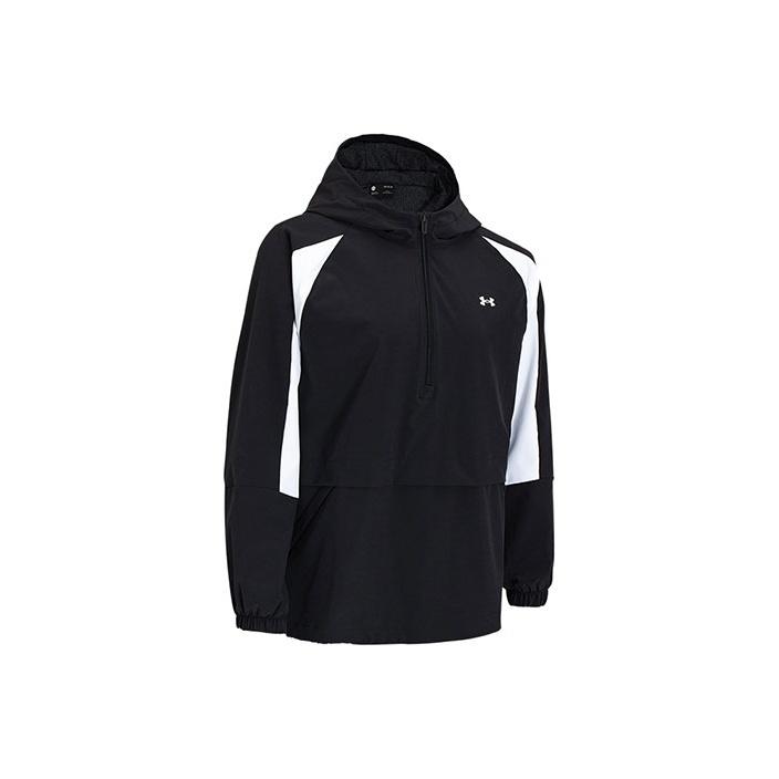 Under Armour Куртка с капюшоном с цветными блоками и половиной молнии, женские топы, черный 1365959-001