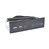 Передняя панель USB 3.0 для настольного компьютера, отсек 5,25" для ROM-привода, USB 3.0 19-контактный, USB 2.0, 3,5 мм