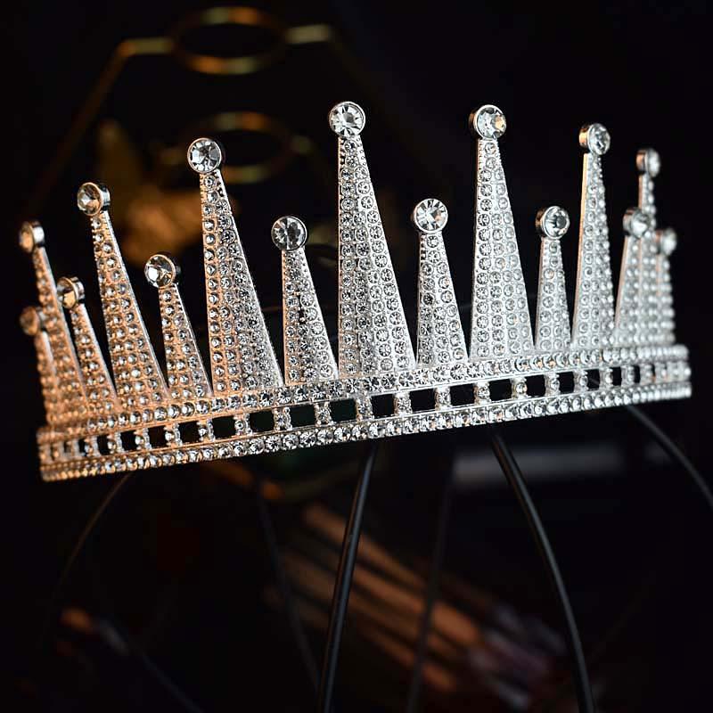 Кристальная Корона Королевы Невесты Свадебный Аксессуар для Волос Свадебное Платье Вечернее Платье Корона на День Рождения Награда за Выступление Корона для Волос