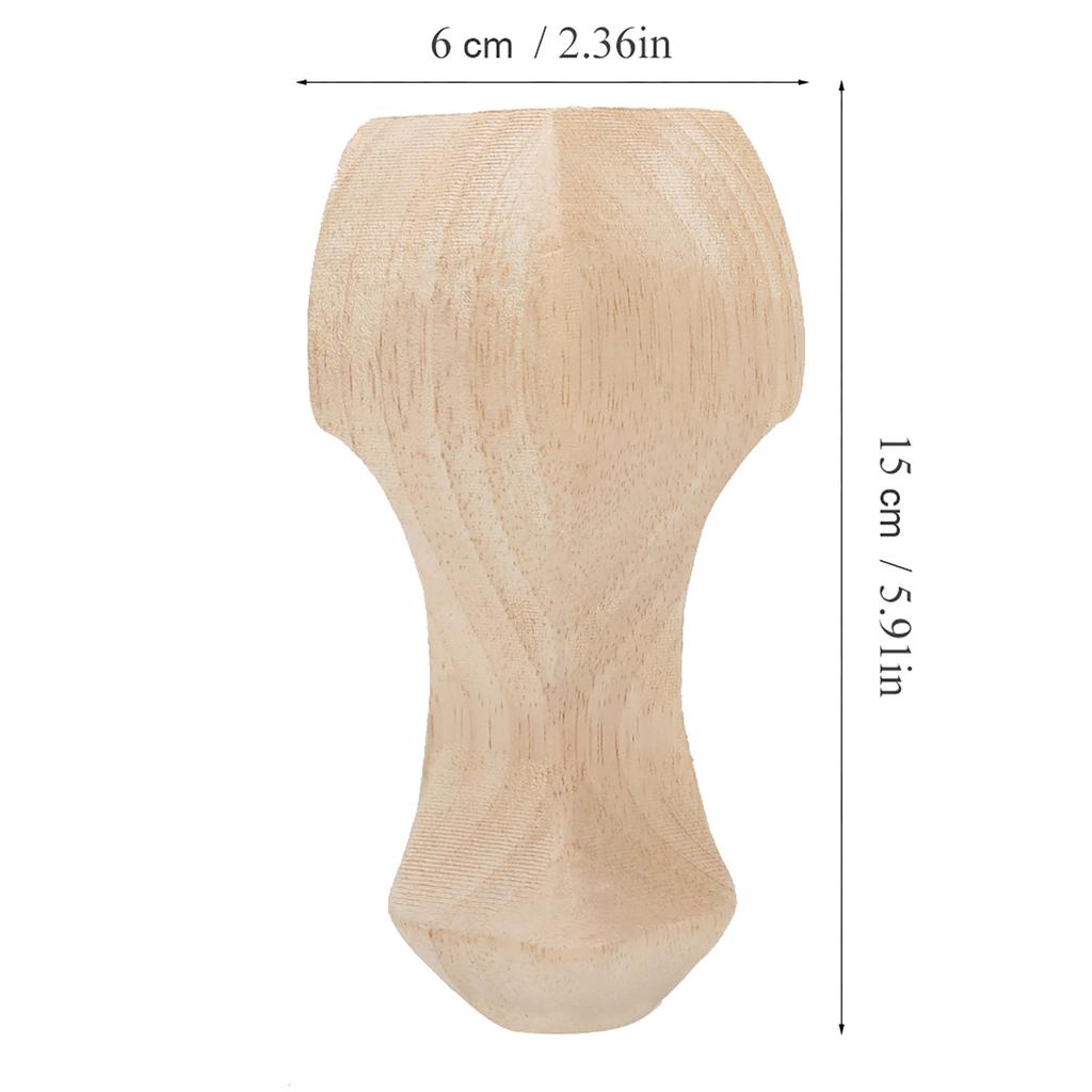4pcs Hand Carved   Wood Furniture Legs Coffee Table TV Cabinet Sofa Foot