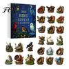 Bird Lover Gift Sets Themed Advent Calendar, 24Pcs Acrylic 2D Ornament Set with Hanging Ornaments String, Christmas Tree Decor, Holiday for