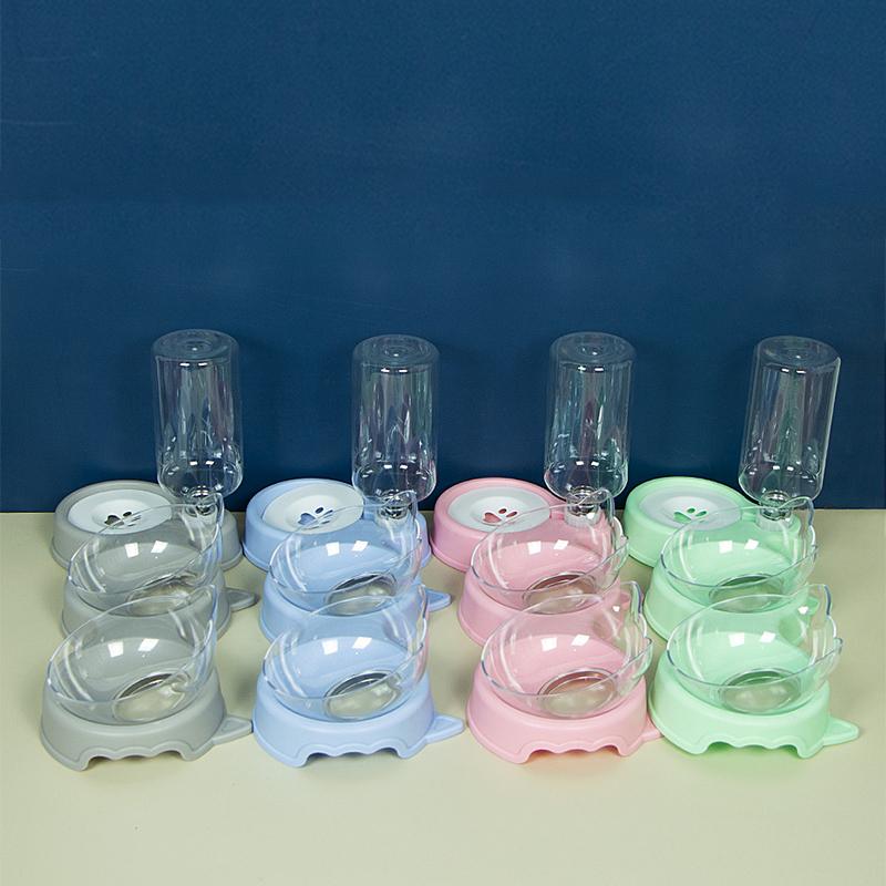 Автоматические кормушки для домашних животных, приподнятые миски для кошек и собак, прочная двойная приподнятая чаша, кормление и питье для кошек, товары для домашних животных