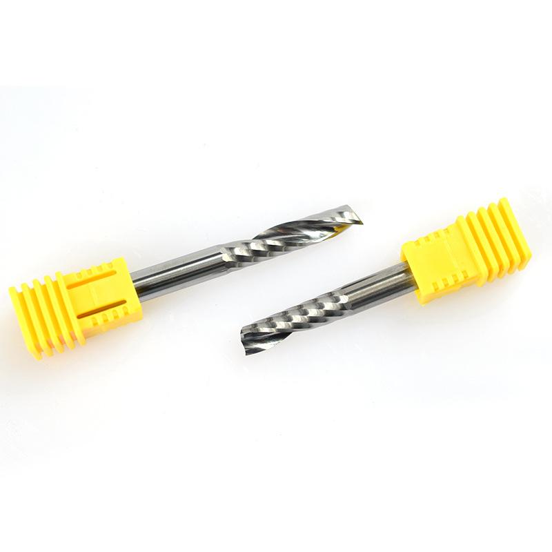 Хвостовик 3,175/4/6/8/10/12 мм Однозаходная концевая фреза , Спиральные фрезы для резки ПВХ/Дерева/Пластика 1 Заход Фреза для ЧПУ