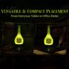 Lighted Glitter Lamp Halloween Witch Brew Light Gothic Bottle with LED Mood Lighting Green Glow Spooky Apothecary Tabletop Decoration for