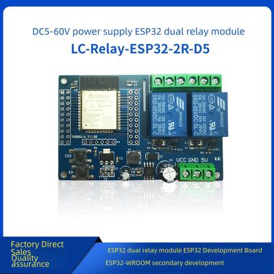 Двухканальный WiFi-релейный модуль ESP32-WROOM DC5-60V Блок питания