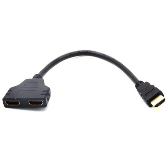 1080P HDMI-совместимый порт Male to 2 Female 1 In 2 Out Разветвитель Кабель Адаптер Конвертер