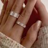 Серебряные Кольца на Палец для Женщин Пары Легкая Роскошь Женские Шестеренки Модные Тонкие Украшения Открытые Антикварные Кольца Anillos