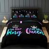3pcs Bedding Beautiful Color King Queen Crow Print Cozy Duvet Cover Set King Queen Twin Single Size Birthday Gift Bedroom Decor