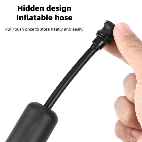 Sports Ball Pump Portable Air Pump Ball Inflator with Needle Storage Push And Pull Inflating System Hand