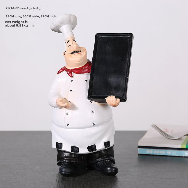 Смола Фигурка Шеф-повара в Европейском Стиле Для Домашнего Декора, Украшение для Торговой Точки, Кофейного Столика