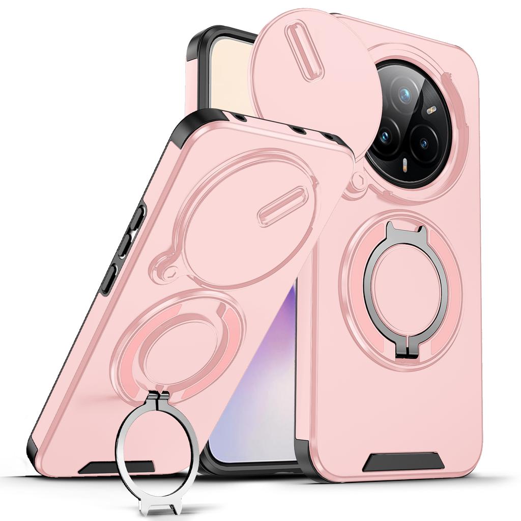 Чехол для Realme 14 Pro Чехол-крышка для Realme 14 Pro + 14Pro Plus Магнитное кольцо Бронированный Чехол со шторкой для камеры Чехол для беспроводной зарядки MagSafe