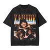 Zahide Washed Tshirt Men  Vintage Cotton T Shirts Summer Crewneck Fashion Tees Printed Plus Size Tops