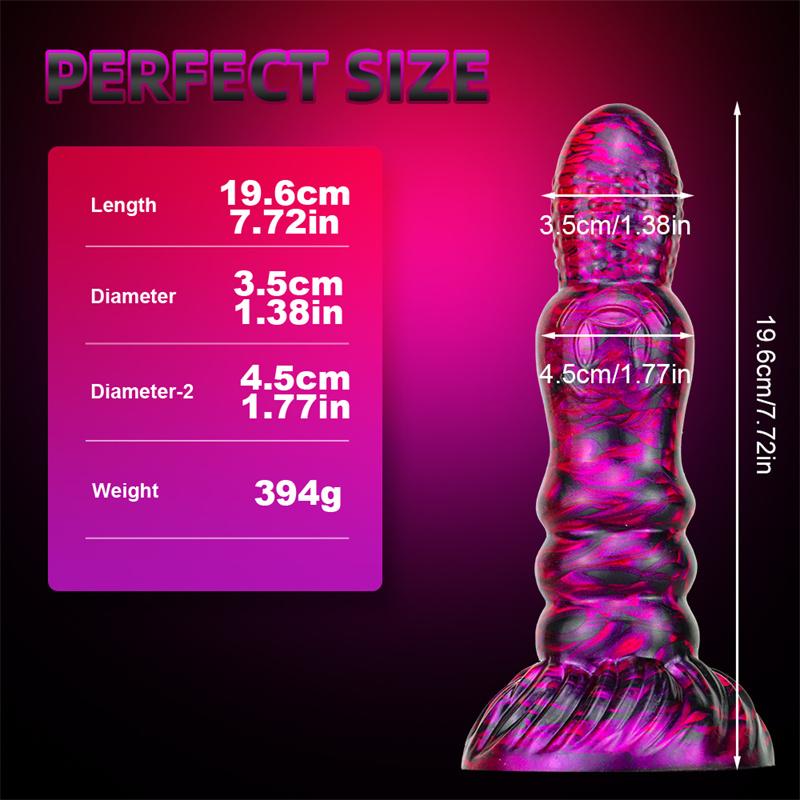 King Kong Bell Liquid Silicone Mixed Color Anal Plug Sex Toys for Women with Oversized Backyard Expansion Anal Masturbation Device