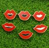 Mouth Shaped Lapel Pin Handmade Jackets Bag Backpack Badge Accessory Clothing Accessories for Elegant Women and Girls