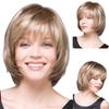 Women Fashion Blonde High Temperature Fiber Ladies Short Straight Hair Wig Hairpiece Wig Natural Hair