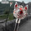 Silver Crown Artificial Red Diamond Walking Cane Fashion Decorative Walking Stick Gentleman Elegant Cosplay Cane Crosier 91cm
