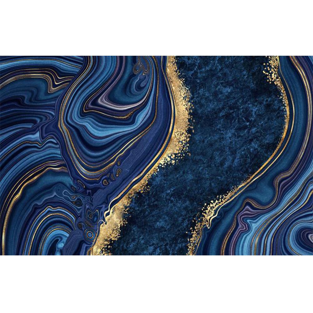 Обои Абстрактные синие мраморные настенные росписи Золотые мраморные обои Спальня Гостиная Настенная роспись Домашний декор