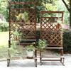 Carbonized Wood Multi-tier Plant Stand