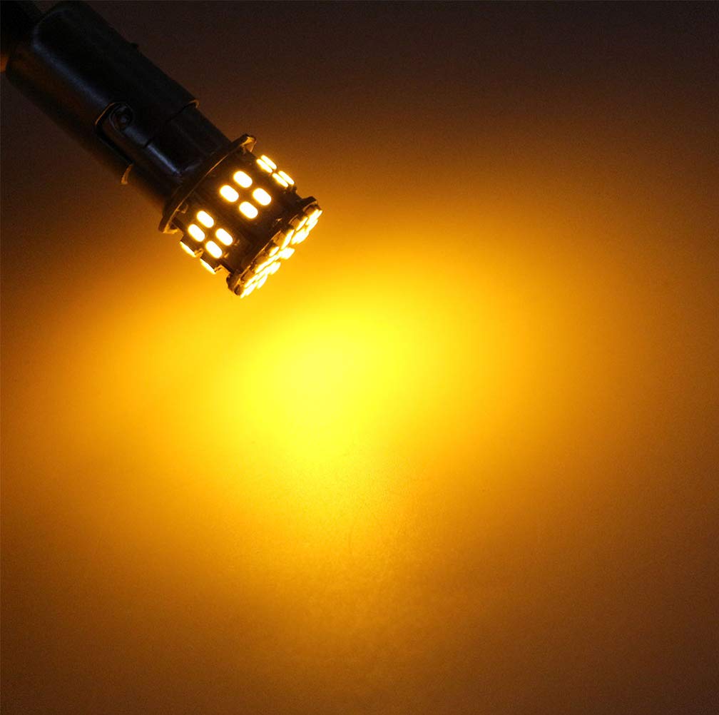 Светодиодная лампа указателя поворота с разным углом наклона S25, желто-янтарная, с одним штифтом 150 градусов, BAU15SPY21W, лампа указателя поворота DC9-50V12V/24V, автомобильная, общего назначения