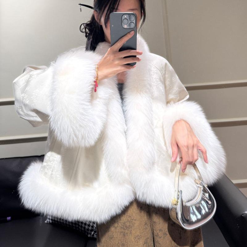 A New Fox Hair Down Liner Medium Women's Fur Coat Haining Real Hair