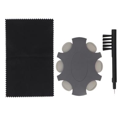 6 коробок усилителя слуха серы с 5 отверстиями щетка чистая ткань водонепроницаемый портативный фиксатор ушной серы