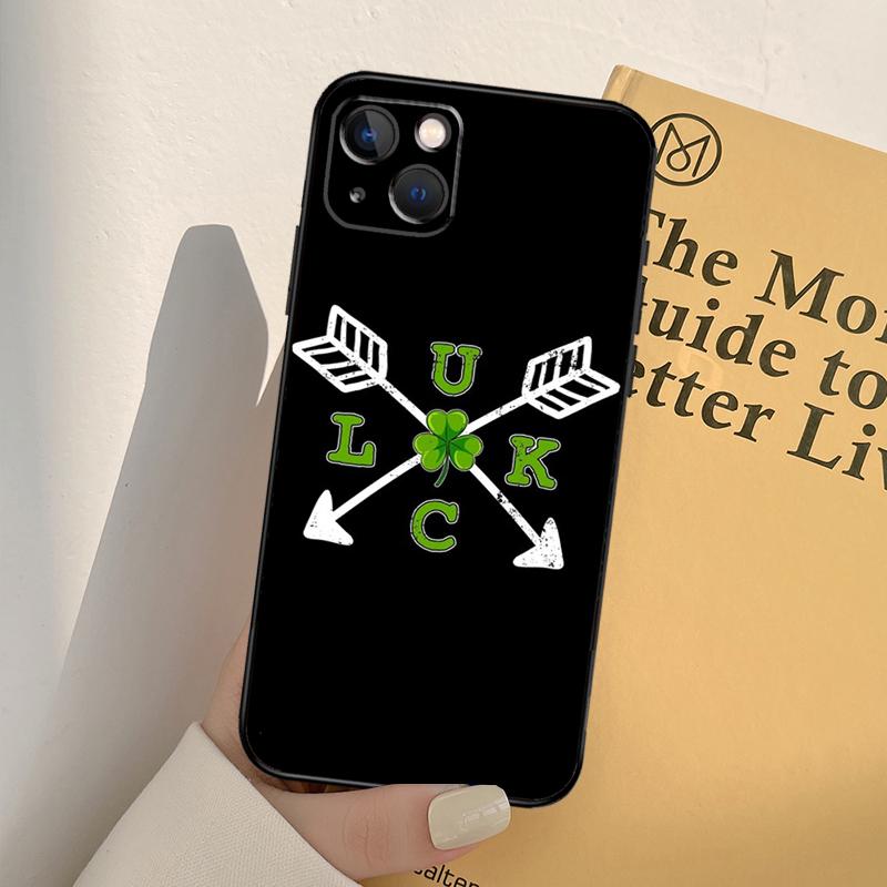 Ireland Shamrock Lucky Phone Case For iPhone 17 16 15 14 11 12 13 Pro Max mini XR 16e 15 16 Plus 17 Air Full Cover