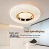 2025 Full Spectrum Super Bright LED Ceiling Light for Master Bedroom & Living Room - Modern Cream Style