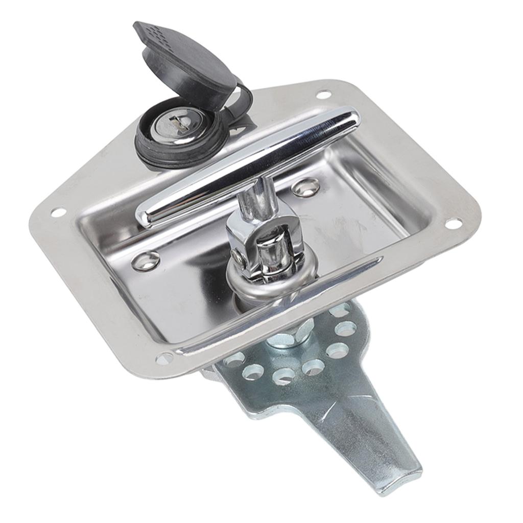 T Handle Latch Stainless Steel Polished Appearance Truck Toolbox Lock Tool Box Latch for Electrical