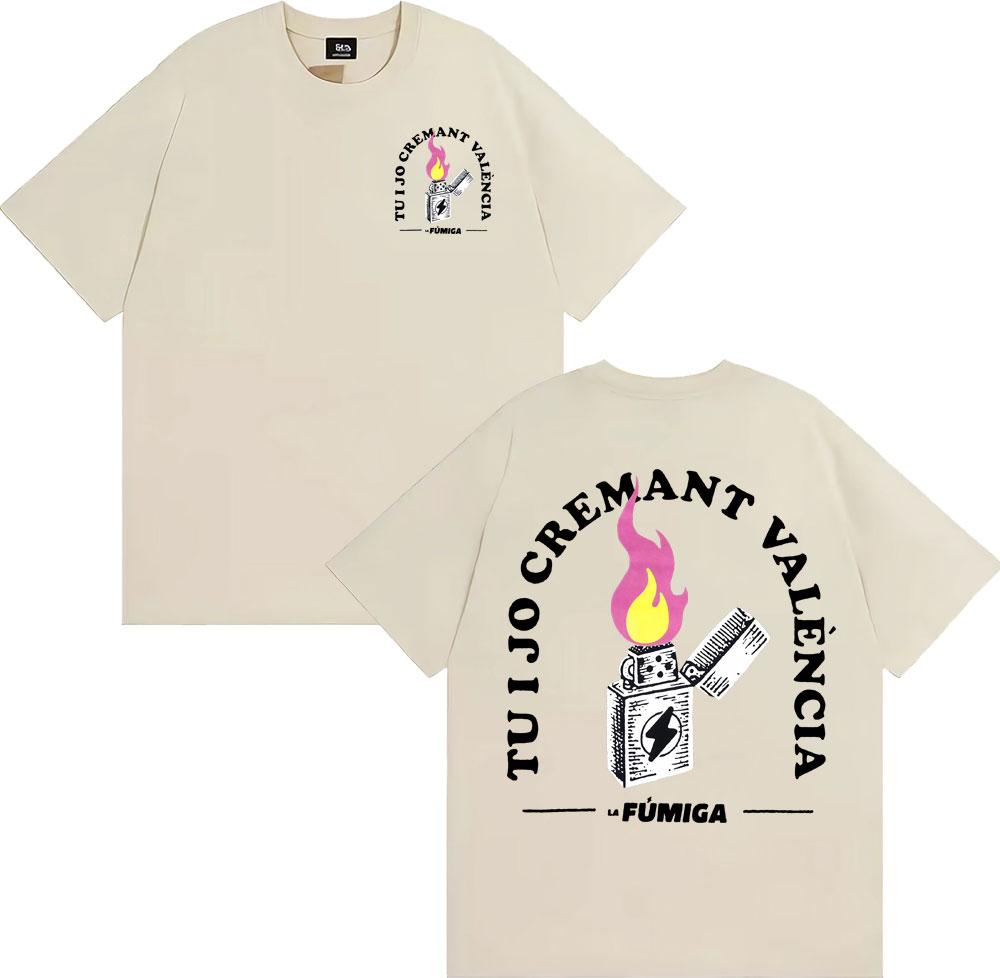 La Fumiga Tu I Jo Creunisext Valncia Merch T Shirt For Unisex Unisex Hip Hop Streetwear Pop Music Tops Pure Cotton Tshirt Tops