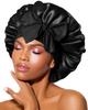 Women's Satin Silk-Style Adjustable Nightcap for Hair Protection