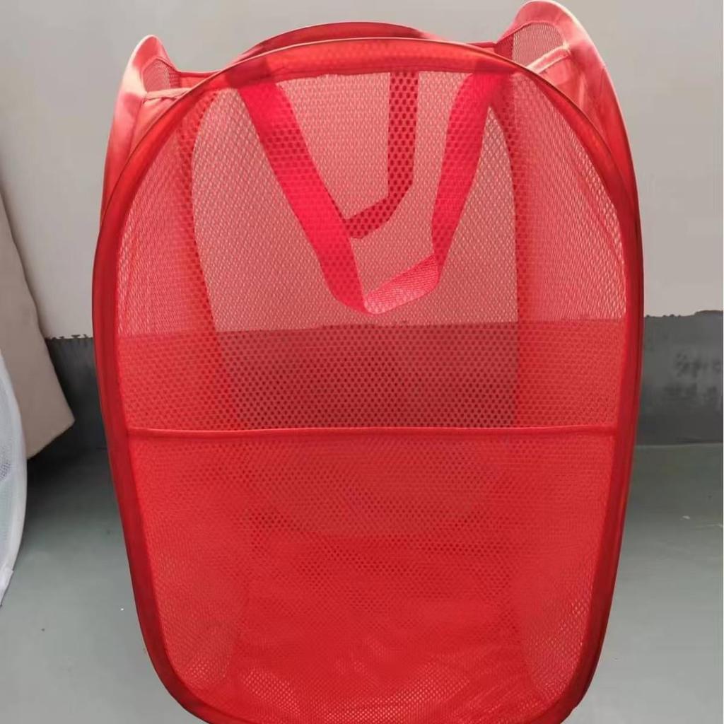 Foldable Mesh Laundry Basket, Large Capacity for Dirty Clothes and Bathroom Storage