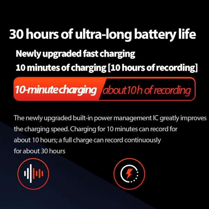 USB Карманный Диктофон с Голосовой Активацией MP3 Плеер Профессиональное Шумоподавление Цифровое Устройство для Записи Звука